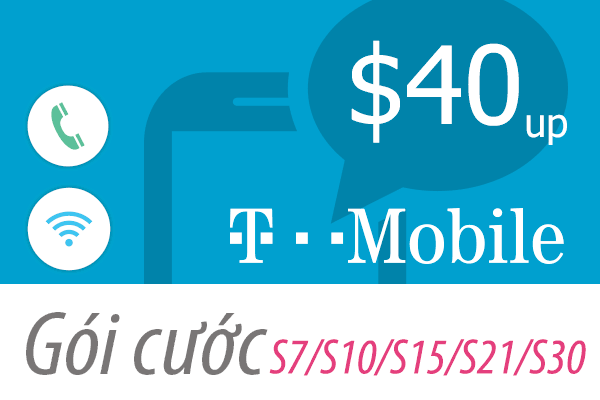 Sim Mỹ T-Mobile không giới hạn 4G 7-30 ngày